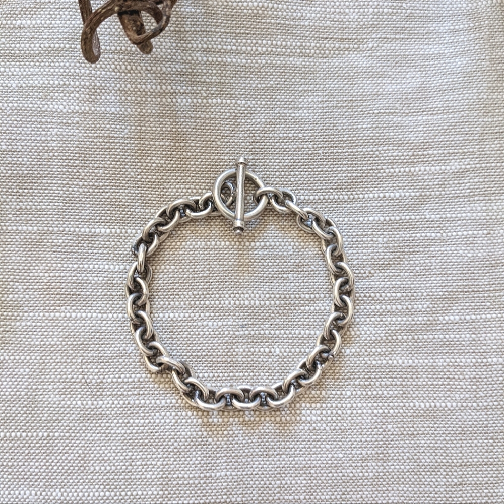 Sterling silver chain link bracelet
